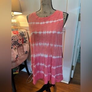 NWT Time and Tru Women's Tie Dye Cotton Tank Top - Size XXL